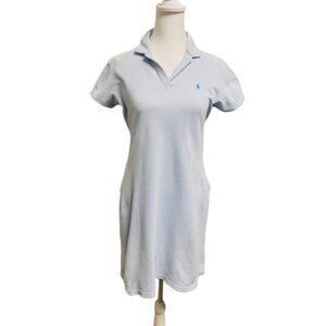 Ralph Lauren Sport Dress Womens Small Light Blue Polo Shirt Cotton Pony Logo